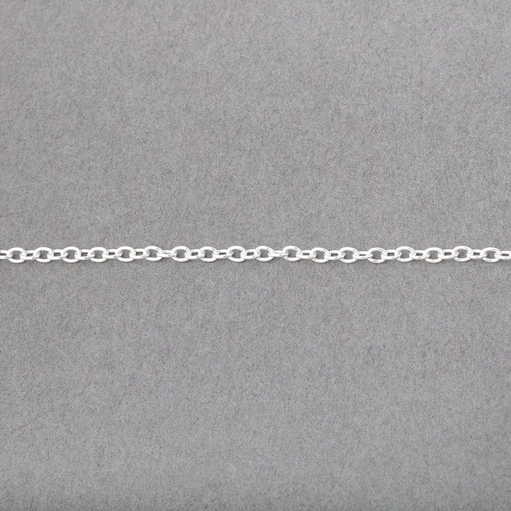 3 Feet - 1.7mm Shiny Oval Link Chain - AtlantaFindingsCompany