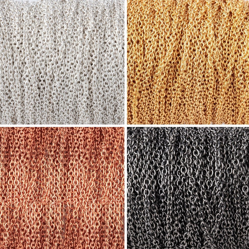 3 Feet - 1mm Shiny Link Chain - AtlantaFindingsCompany