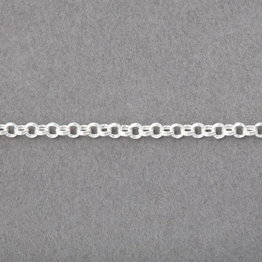 3 Feet - 2.5mm Double Rolo Link Chain Necklace - AtlantaFindingsCompany