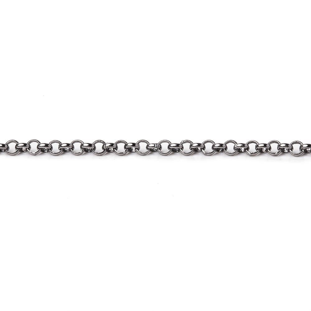 3 Feet - 2.5mm Shiny Rolo Link Chain Cable - AtlantaFindingsCompany