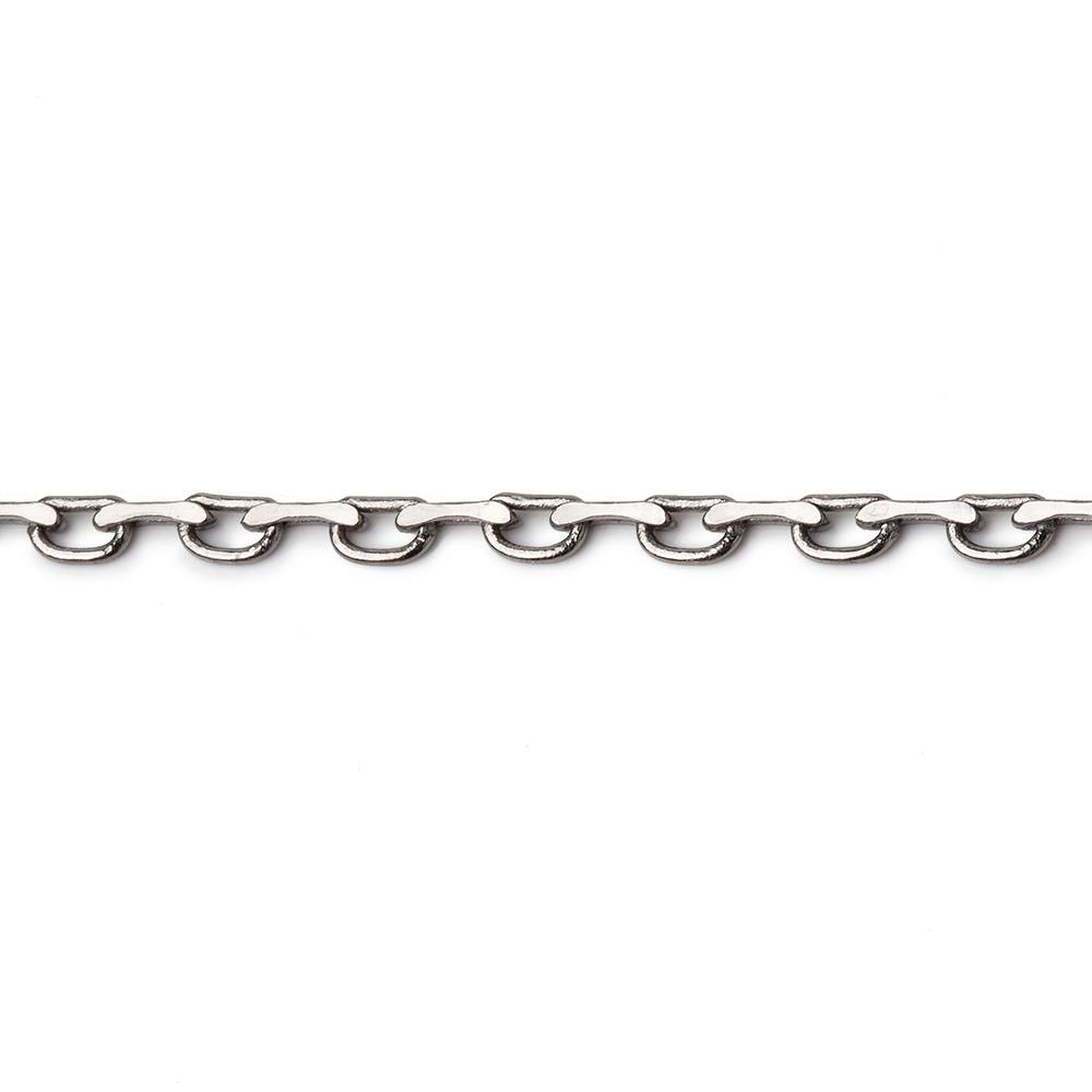 3 Feet 2mm Flat Oval Cable Chain - Plated - AtlantaFindingsCompany