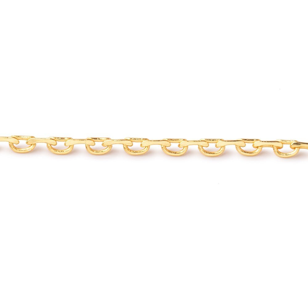 3 Feet 2mm Flat Oval Cable Chain - Plated - AtlantaFindingsCompany