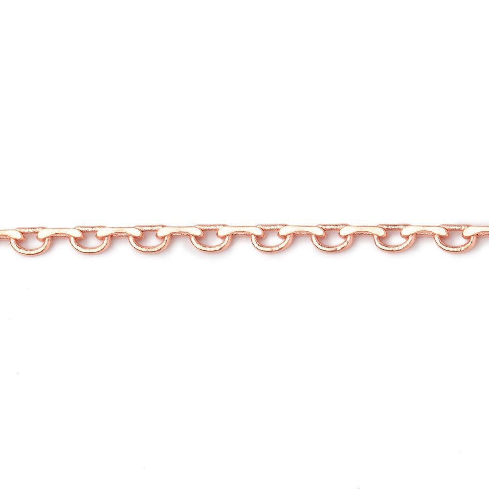 3 Feet 2mm Flat Oval Cable Chain - Plated - AtlantaFindingsCompany