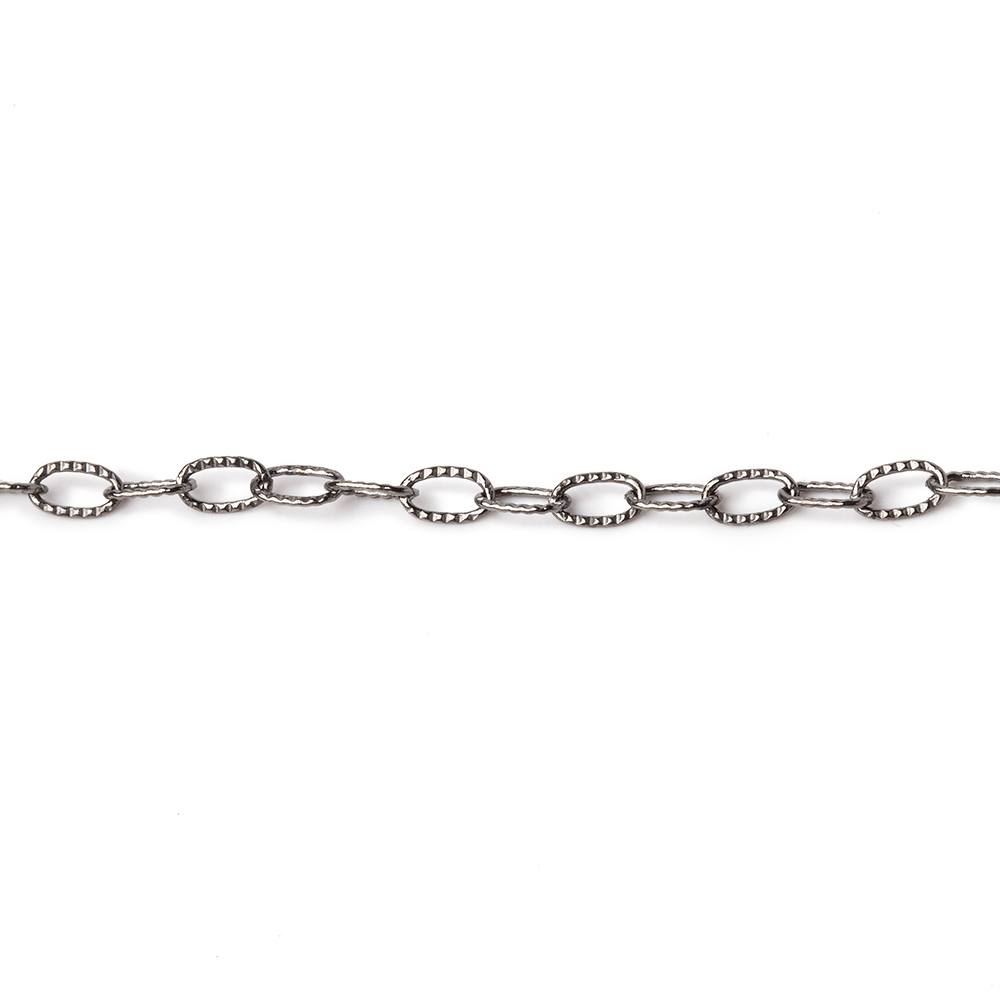 3 Feet - 2x4mm Elongated Corrugated Oval Chain - AtlantaFindingsCompany