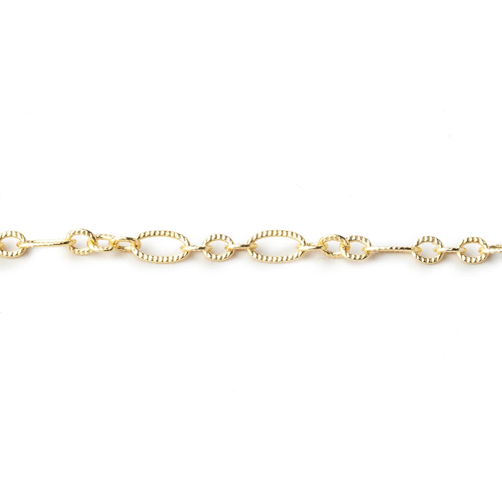 3 Feet - 3.5mm Corrugated Oval Link Chain - AtlantaFindingsCompany