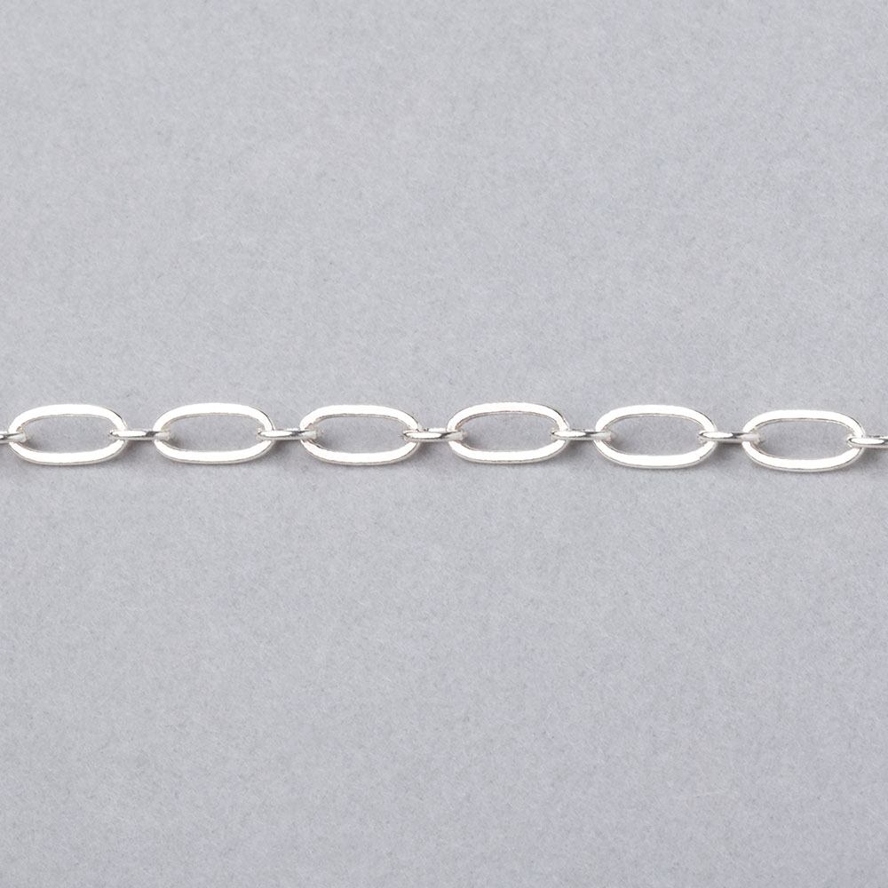 3mm 3 - Foot Drawn Oval & Link Chain - AtlantaFindingsCompany