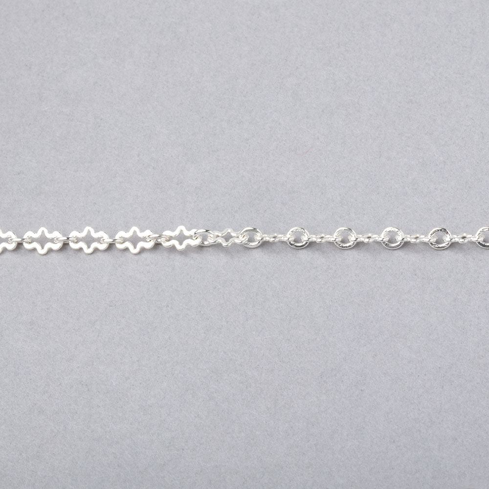 3 Feet Fancy 3mm Cross Link Chain - Plated Metal - AtlantaFindingsCompany