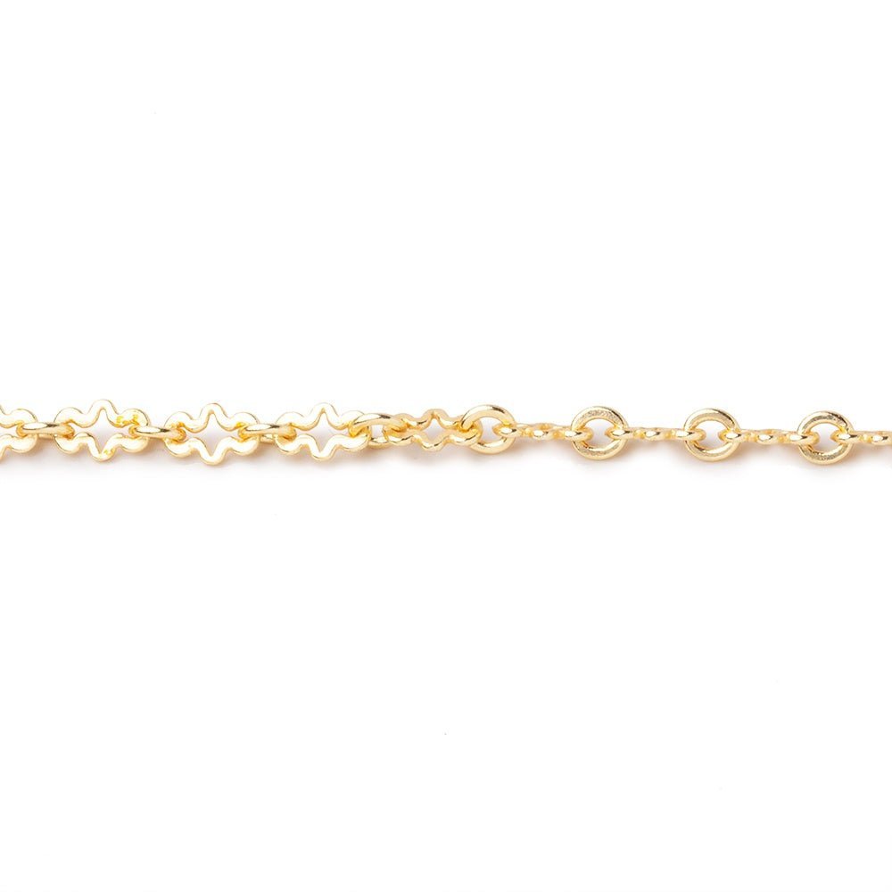 3 Feet Fancy 3mm Cross Link Chain - Plated Metal - AtlantaFindingsCompany