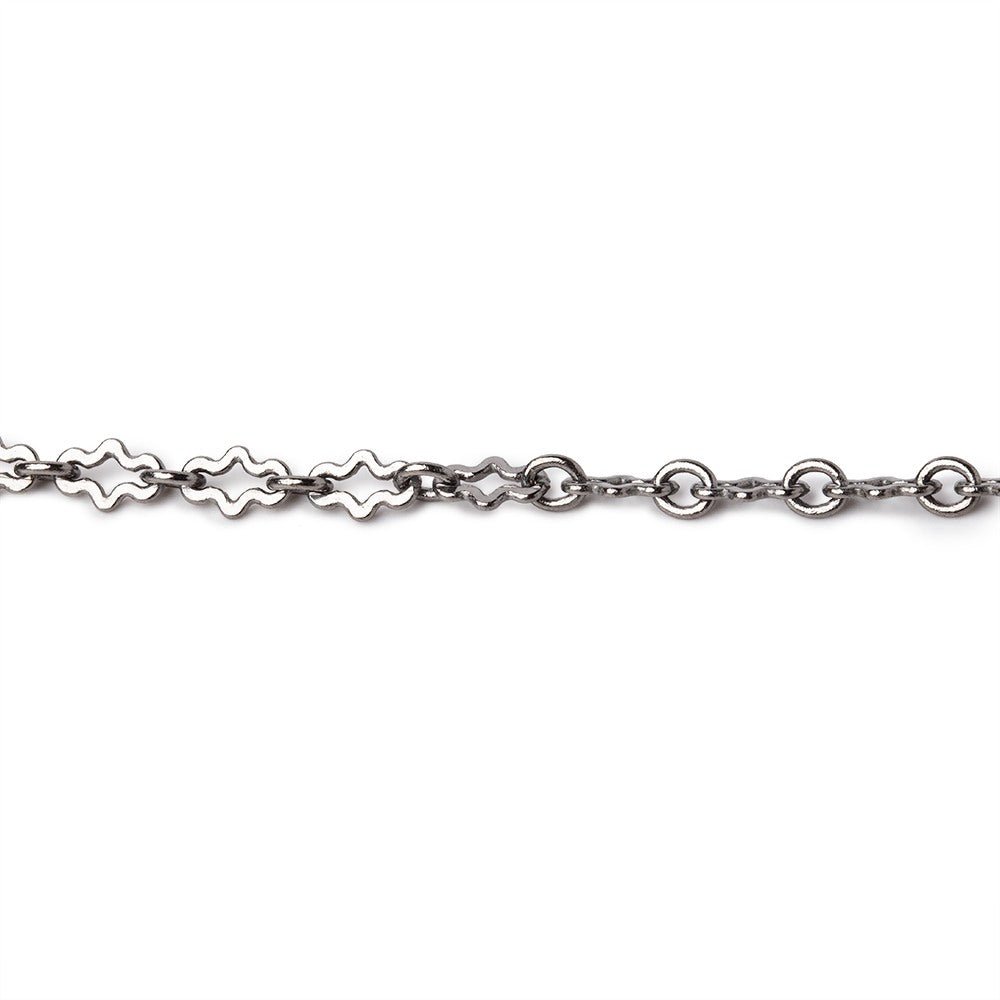 3 Feet Fancy 3mm Cross Link Chain - Plated Metal - AtlantaFindingsCompany
