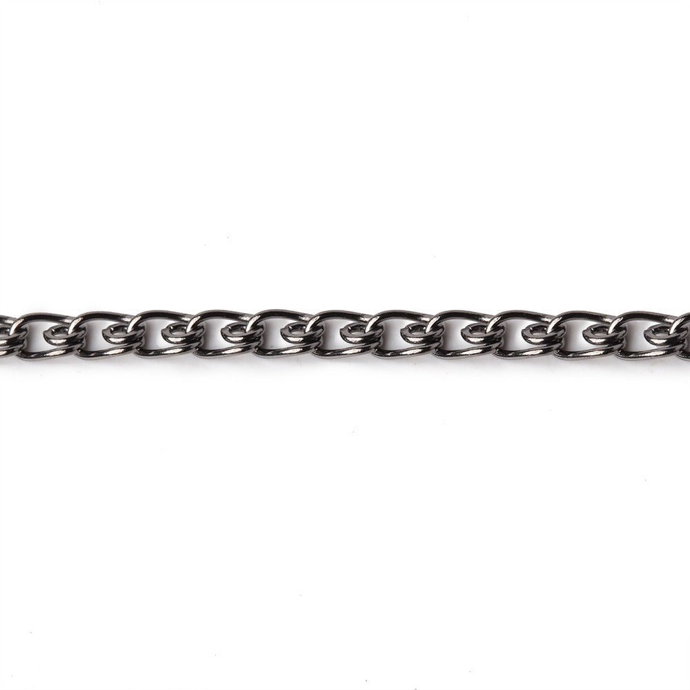 3 - Foot 3mm Shiny Plated Loop Link Chain - AtlantaFindingsCompany
