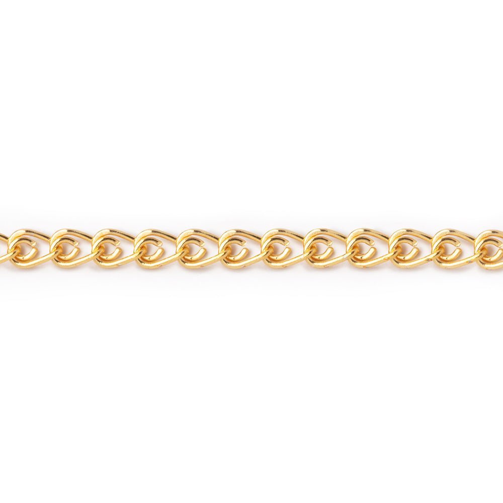 3 - Foot 3mm Shiny Plated Loop Link Chain - AtlantaFindingsCompany