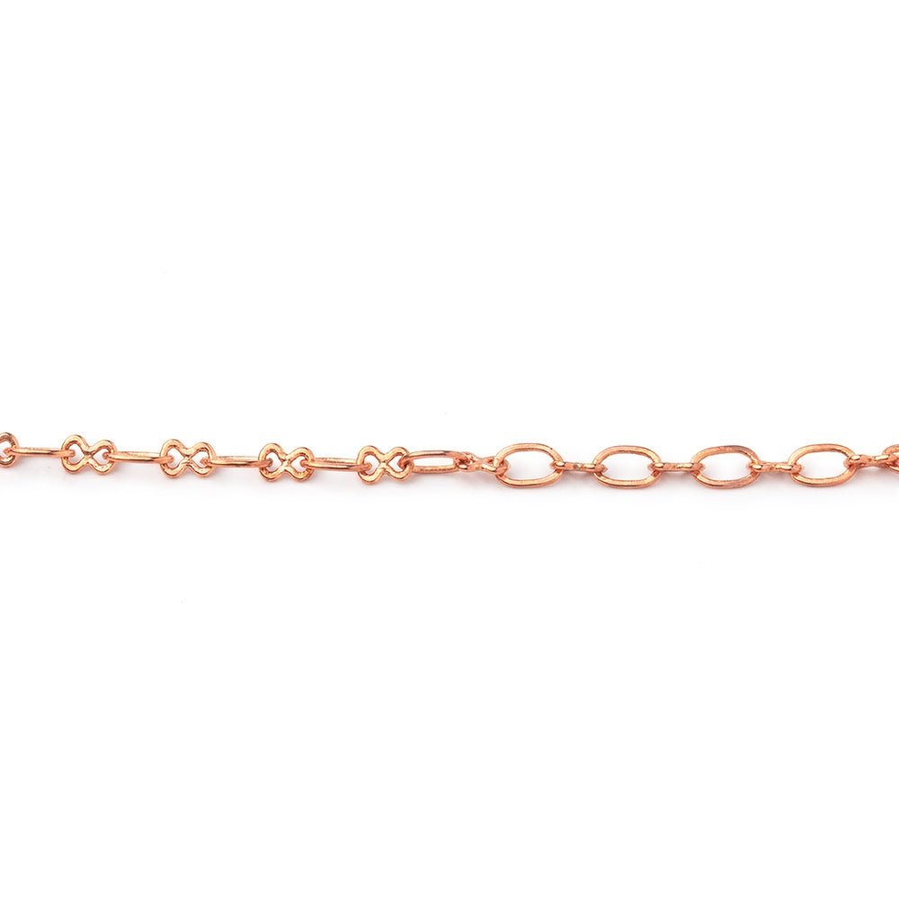 3 Feet of 3mm Shiny Oval & Bowtie Link Chain - AtlantaFindingsCompany