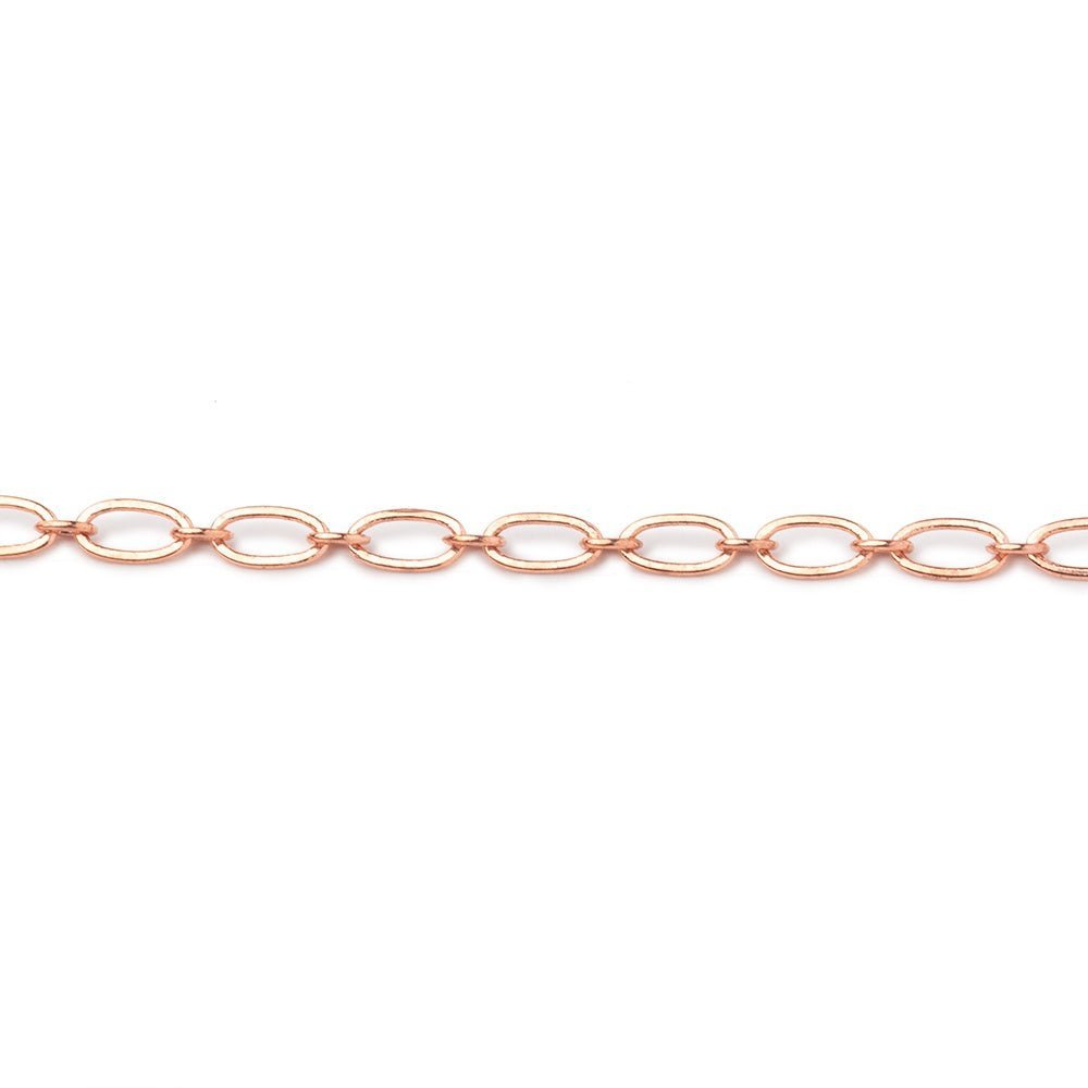 3 Feet - 3mm Shiny Oval & Link Chain - Plated Metal - AtlantaFindingsCompany