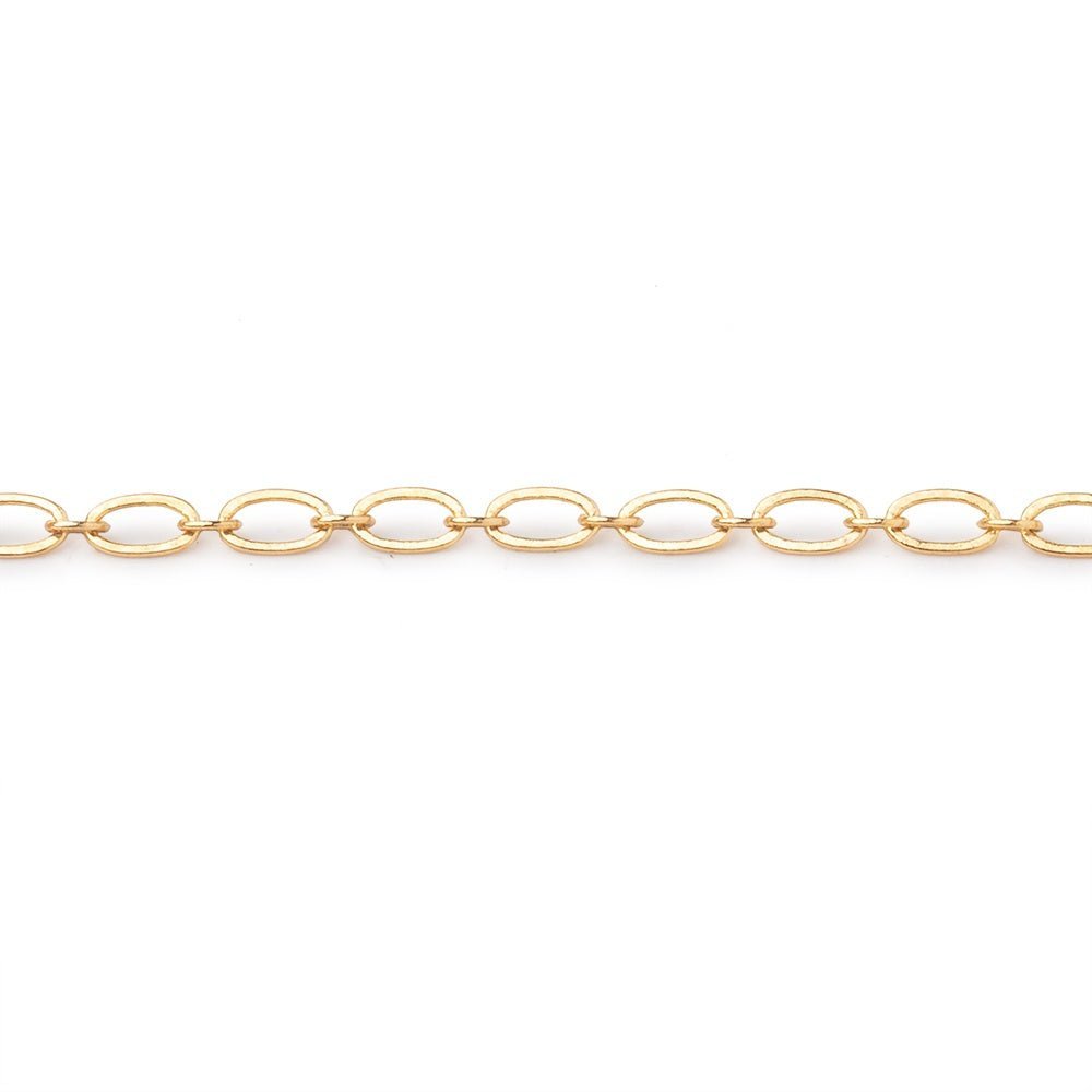 3 Feet - 3mm Shiny Oval & Link Chain - Plated Metal - AtlantaFindingsCompany