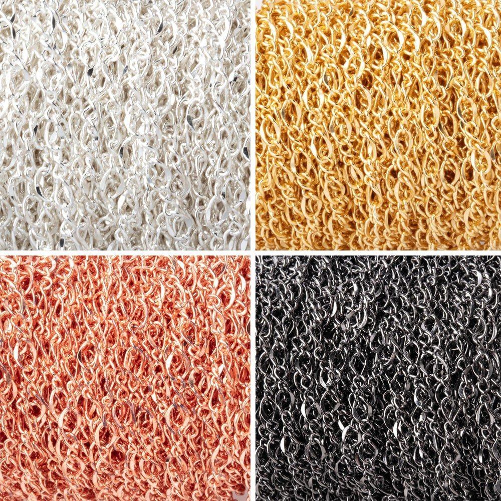 3 Feet 3mm Oval and Twist Link Chain - AtlantaFindingsCompany