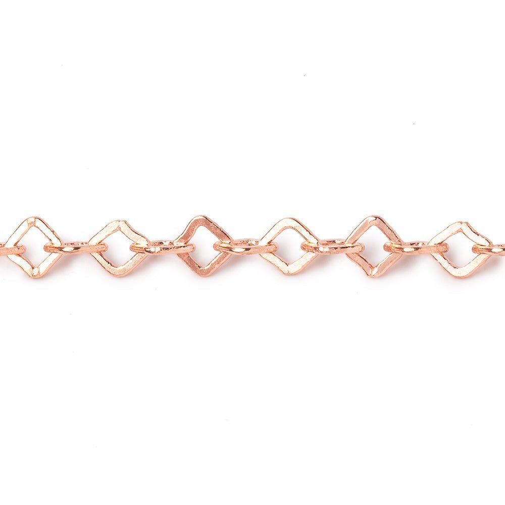 3 Feet - 4mm Shiny Flat Square Oval Link Chain - AtlantaFindingsCompany