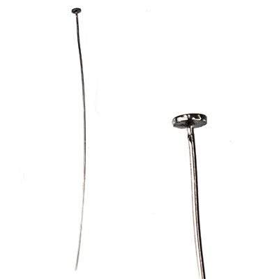 3" Black Gold Plated Sterling Silver Disc Headpins (22 Gauge, 10 pcs) - AtlantaFindingsCompany