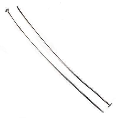 3" Black Gold Plated Sterling Silver Disc Headpins (22 Gauge, 10 pcs) - AtlantaFindingsCompany