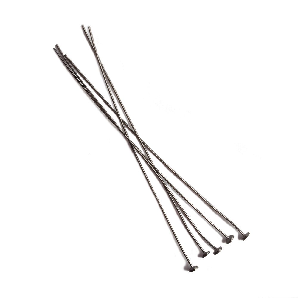 3" Disc Headpin - Black Gold Plated .925 Sterling Silver - 24 Gauge Wire - 10 pcs/bag - AtlantaFindingsCompany
