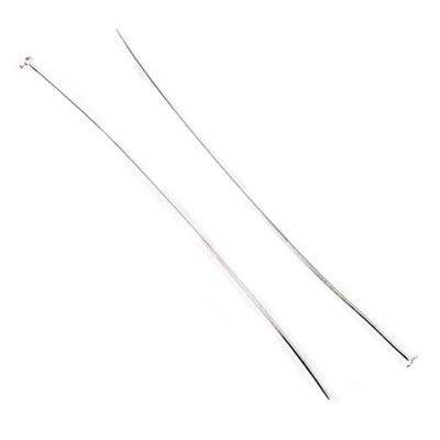 Sterling Silver Disc Headpin - 3" Length, 22 Gauge Wire, 10 pcs/bag - AtlantaFindingsCompany