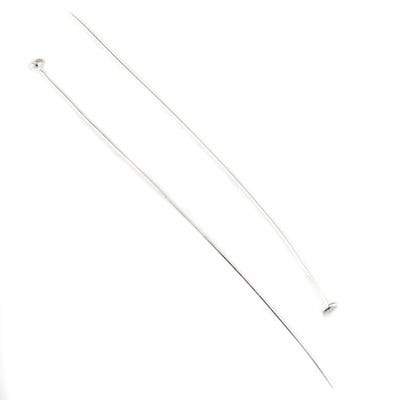 3" Sterling Silver Disc Headpin - 26 Gauge Wire (10 pcs) - AtlantaFindingsCompany