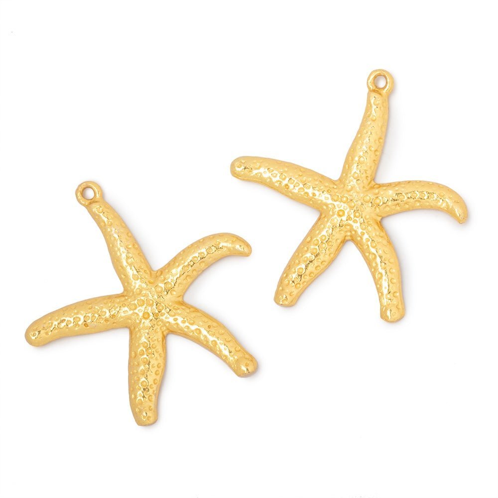 32mm Starfish Pendant Charm Set of 2 pieces - AtlantaFindingsCompany