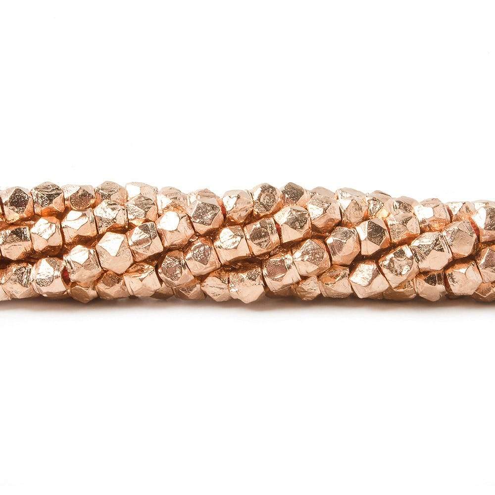 3.5mm Faceted Nugget Beads - 8" Strand (Approx. 57 Pieces) - AtlantaFindingsCompany