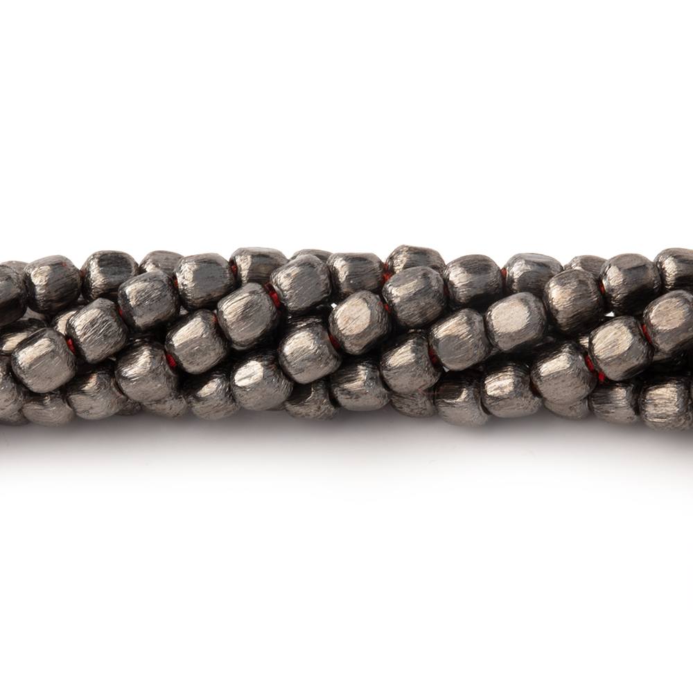 3mm Brushed Cube Beads - Plated Copper Strands - AtlantaFindingsCompany