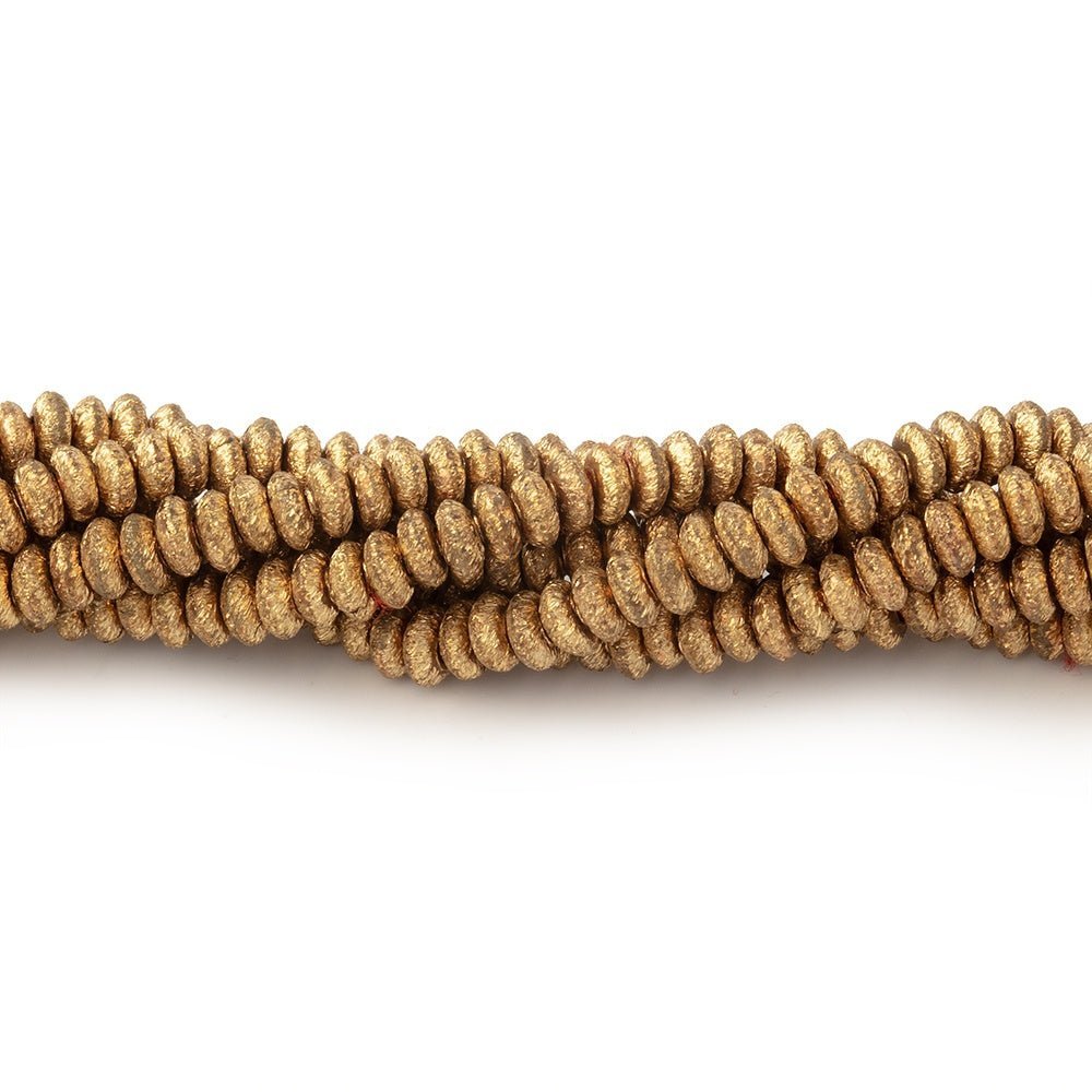 3mm Brushed Disc Beads - AtlantaFindingsCompany