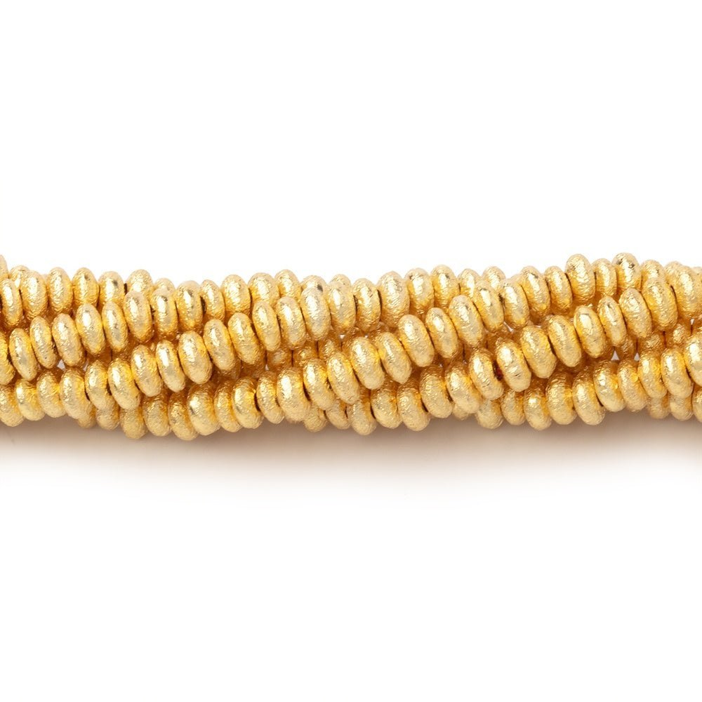 3mm Brushed Disc Beads - AtlantaFindingsCompany