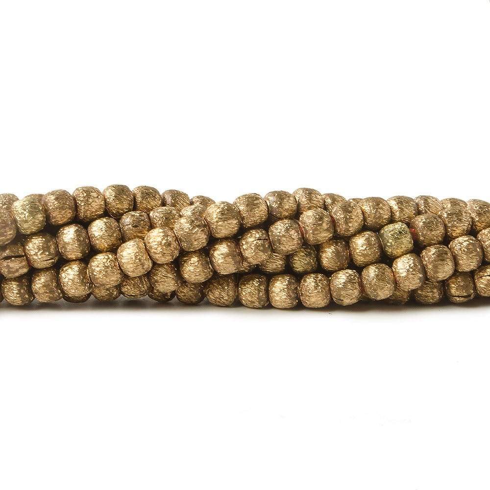 3mm Brushed Round Beads - Plated Over Copper - AtlantaFindingsCompany