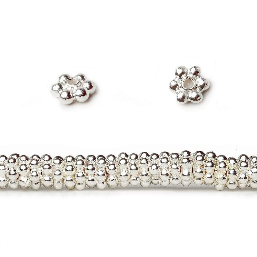 3mm Daisy Spacer Beads - 8 Inch Strand (Approx. 160 Pieces) - AtlantaFindingsCompany