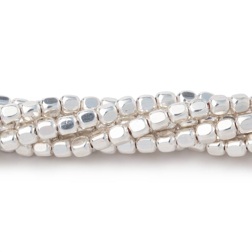 3mm Polished Cube Beads - Plated Copper Strands - AtlantaFindingsCompany