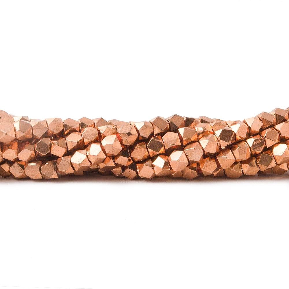 3mm Shiny Faceted Nugget Beads Strand (8 inches, 68 pcs) - AtlantaFindingsCompany