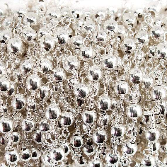 3mm Silver Plated Round Chain - Sold by the Foot - AtlantaFindingsCompany