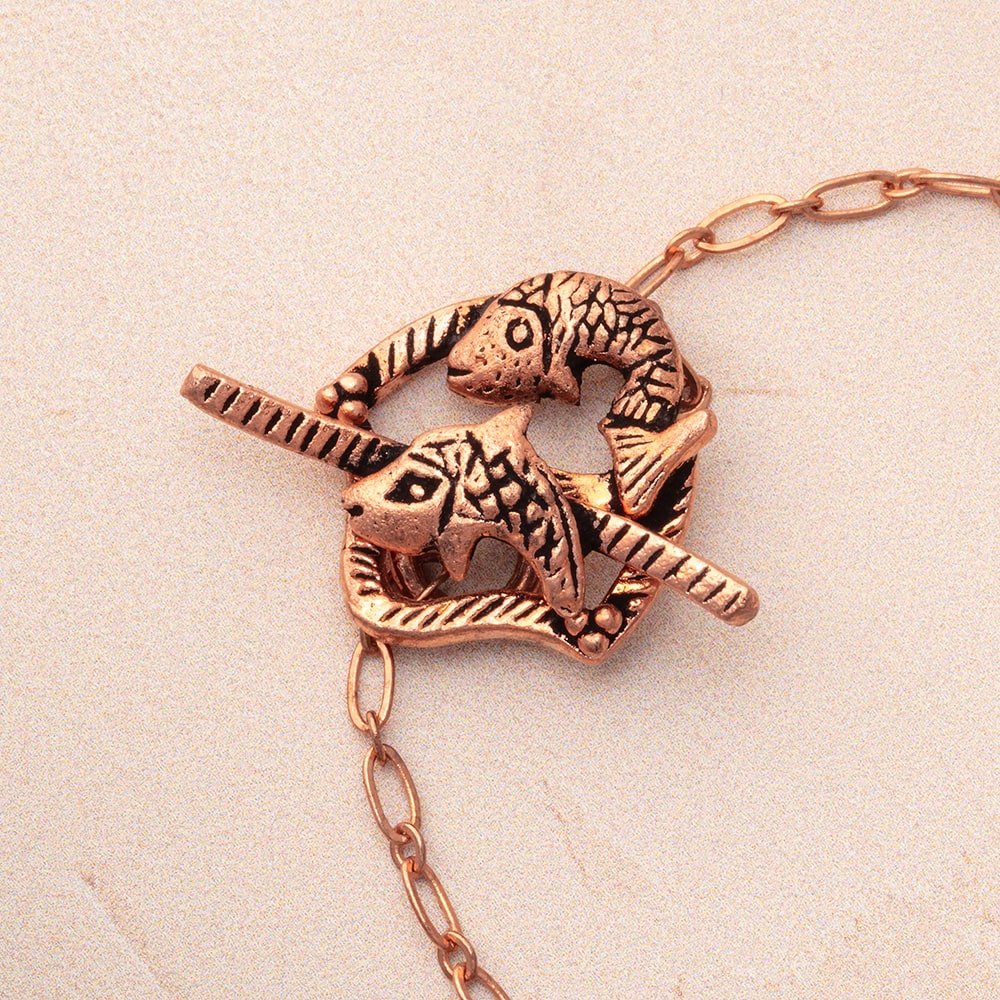 19x17mm Antiqued Copper Toggle Koi Fish Design - Atlanta Findings