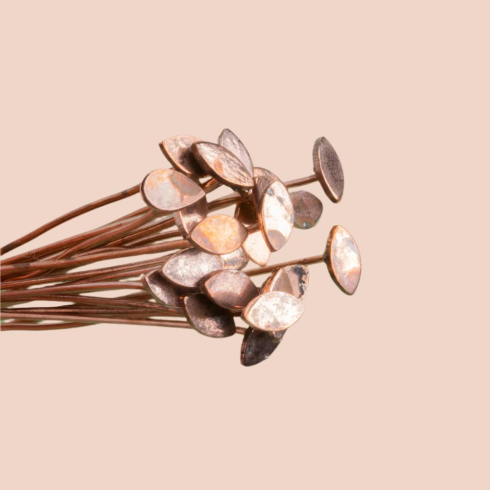 3 Inch Solid Copper Marquise Headpins - 22 Gauge Wire - 22 Pieces per Bag - AtlantaFindingsCompany