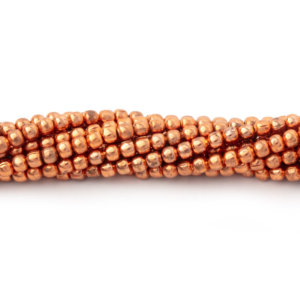 2mm Polished Round Beads - Shiny Plated Copper Strands - AtlantaFindingsCompany