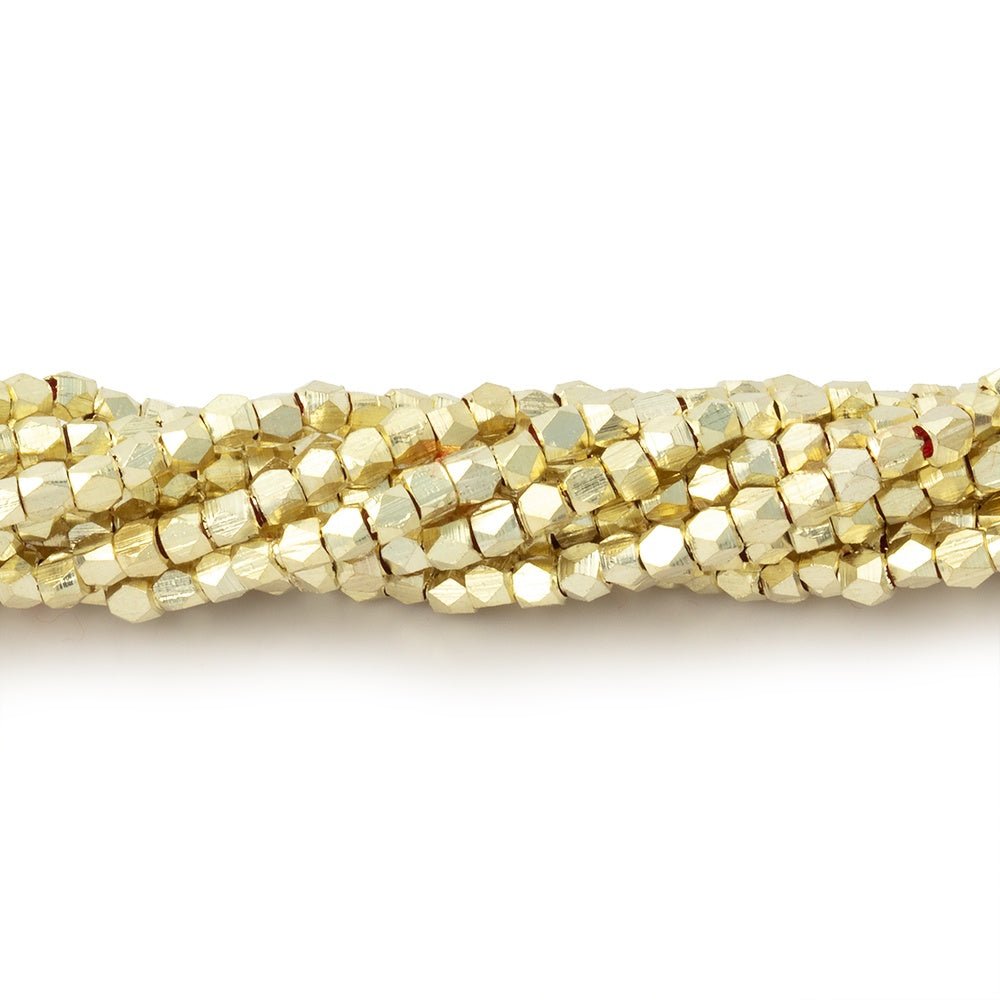 2mm Shiny Faceted Nugget Beads Strand (8 inches, approx. 90 pieces) - AtlantaFindingsCompany