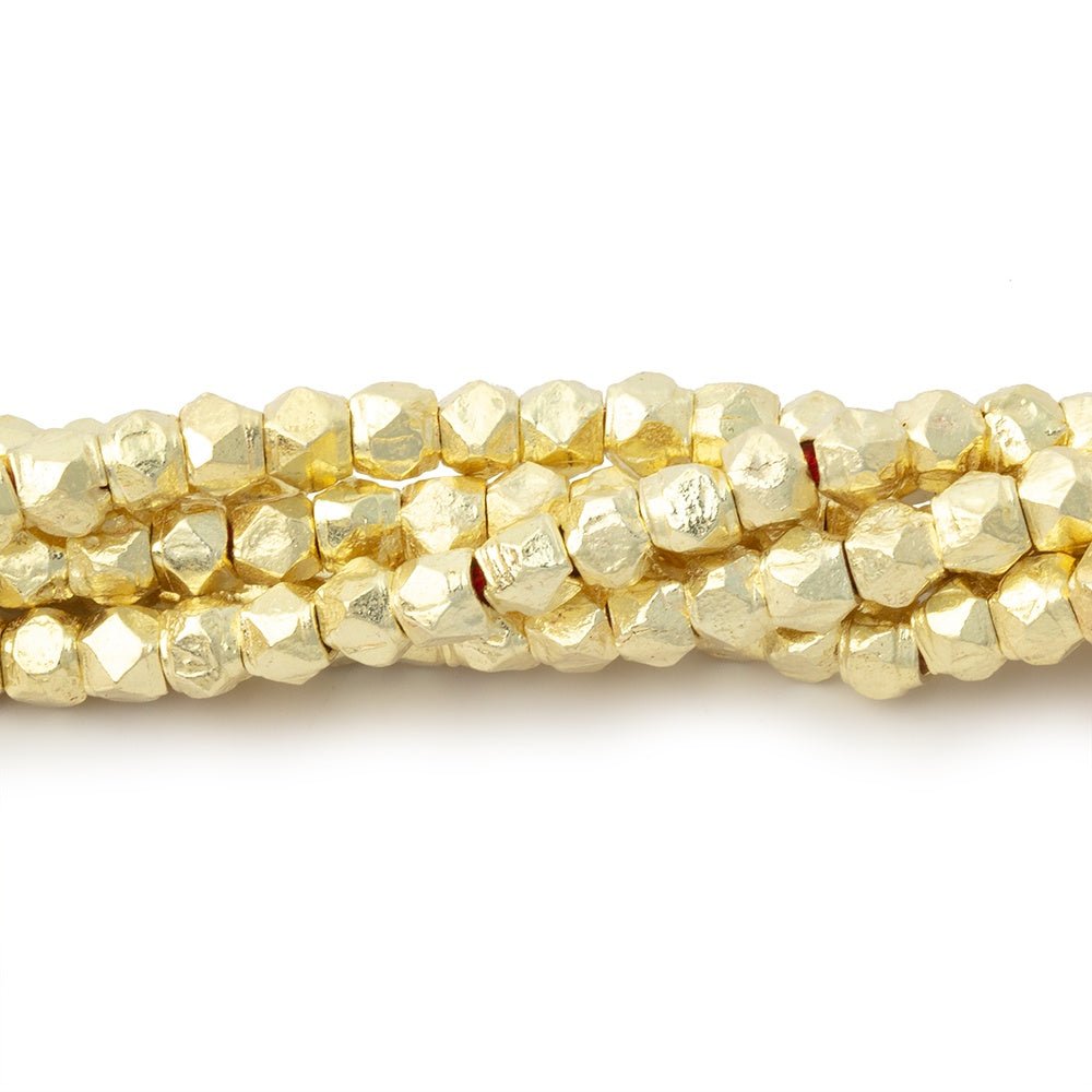 3.5mm Faceted Nugget Beads - 8" Strand (Approx. 57 Pieces) - AtlantaFindingsCompany