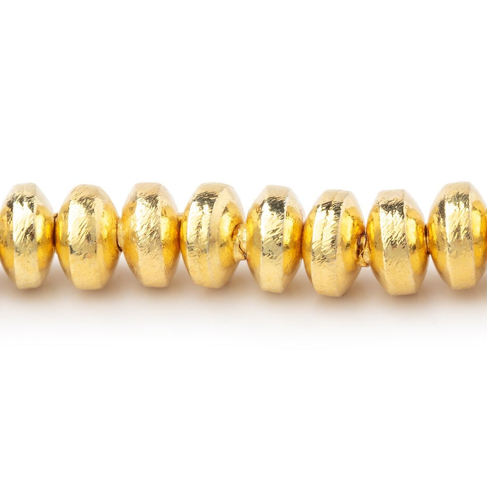 6mm 22kt Gold Plated Copper Disc Beads 8 inch 71 pieces - AtlantaFindingsCompany