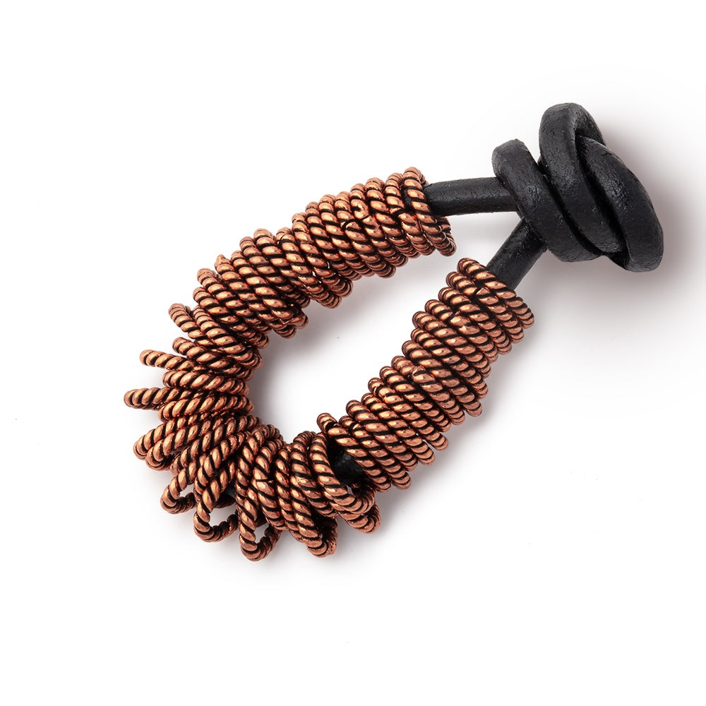 8x6.5mm Antiqued Copper Twisted Oval Jump Ring Set of 50 - AtlantaFindingsCompany.com