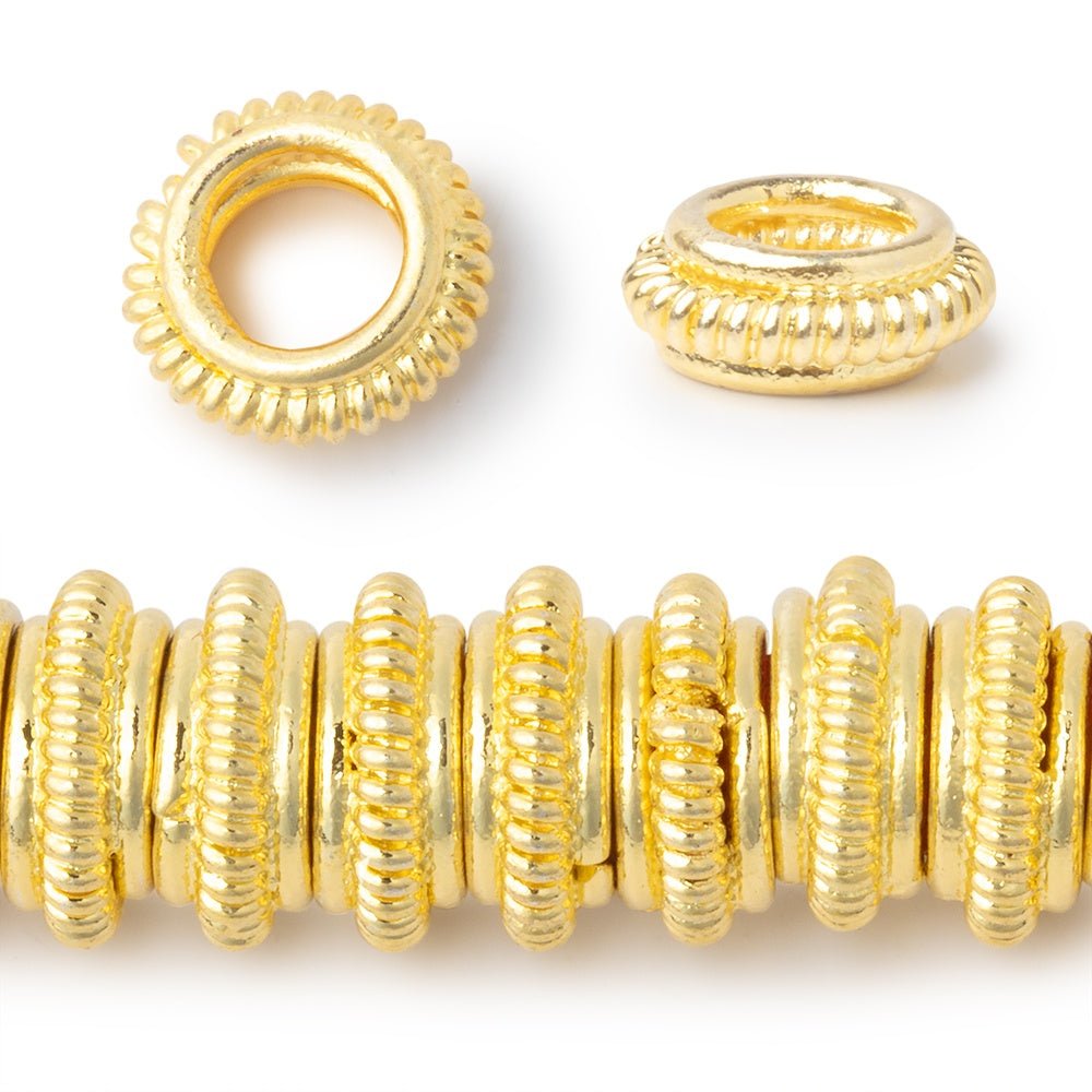 10mm Pinwheel Spacer Beads - 8 Inch Strand (Approx. 43 Beads) - AtlantaFindingsCompany