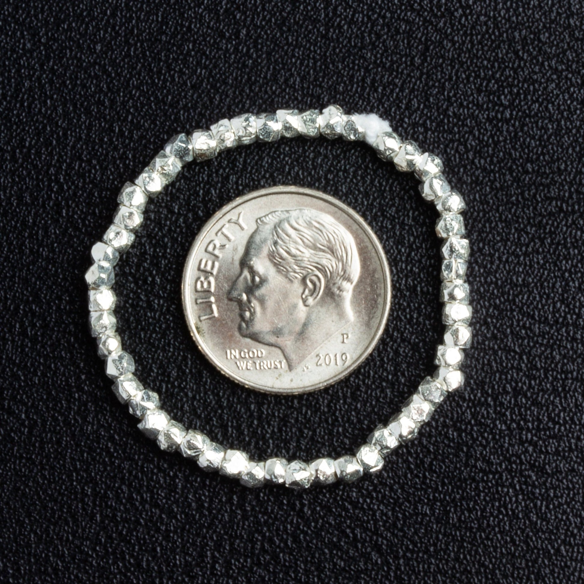 2mm Sterling Silver Faceted Nugget Beads - 3.75 Inch Strand, 50 pcs - AtlantaFindingsCompany