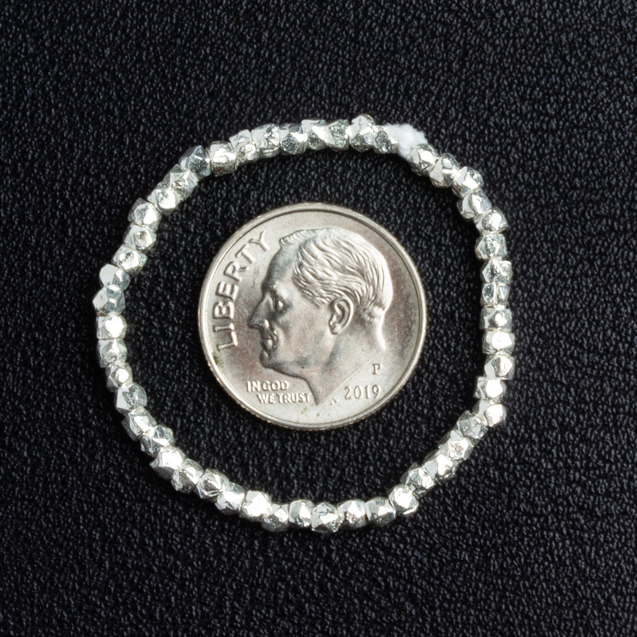 2mm Sterling Silver Faceted Nugget Beads - 3.75 Inch Strand, 50 pcs - AtlantaFindingsCompany