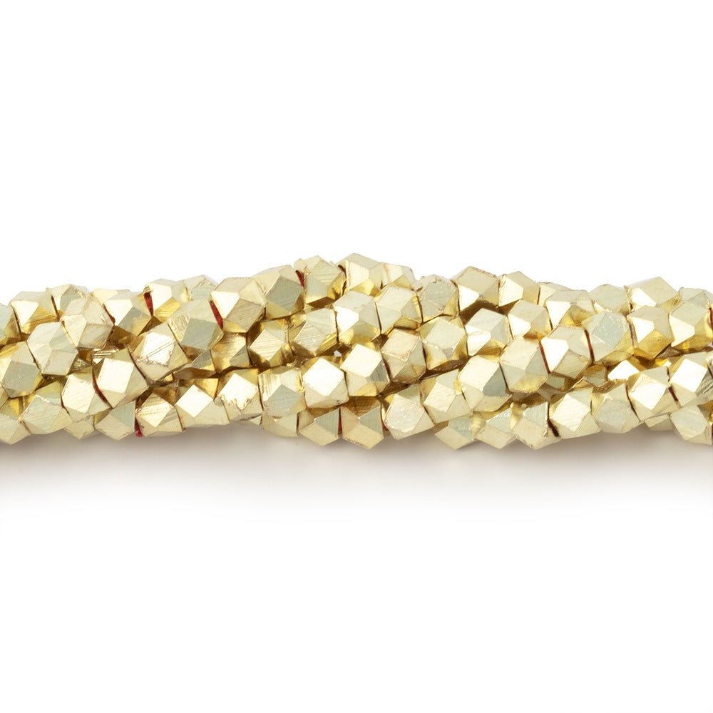 3mm Shiny Faceted Nugget Beads Strand (8 inches, 68 pcs) - AtlantaFindingsCompany