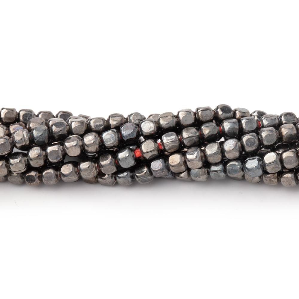 2.5mm Polished Rounded Corner Cube Beads - Shiny Plated Copper - AtlantaFindingsCompany