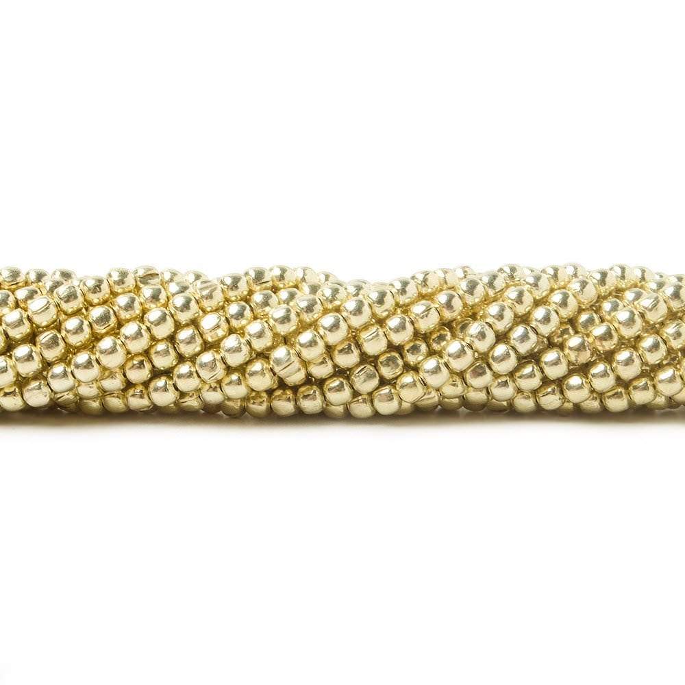 2mm Polished Round Beads - Shiny Plated Copper Strands - AtlantaFindingsCompany