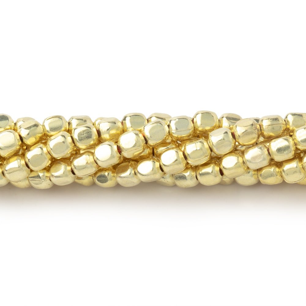 3mm Polished Cube Beads - Plated Copper Strands - AtlantaFindingsCompany