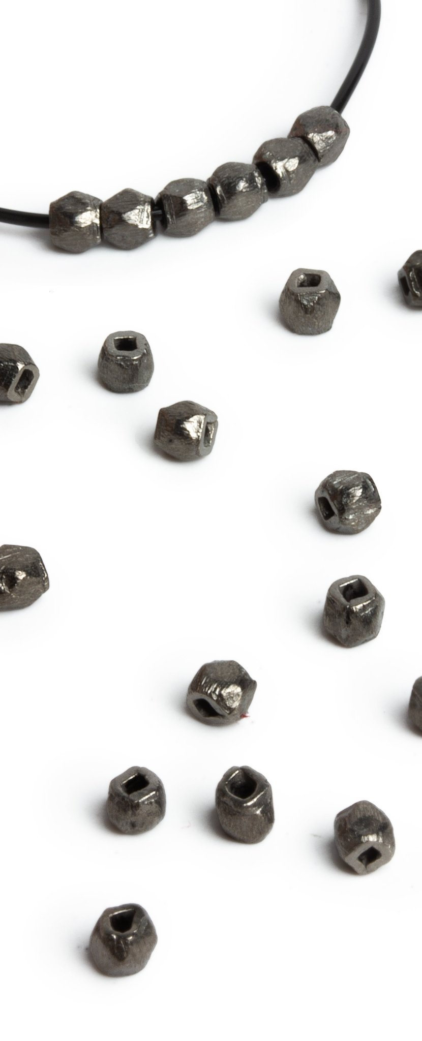 2.5mm Brushed Hand Cut Faceted Nugget Beads - Premium Quality Gemstone Strands - AtlantaFindingsCompany